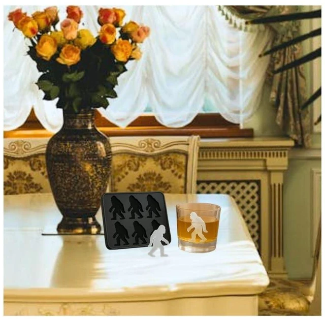 Alt view image 5 of 7 - Bigfoot Ice Cube Mold 6-Cavity Silicone Monster Ice Tray for Whiskey & Cocktails, Funny Reusable Ice Molds for Parties, Easy Release Novelty Ice Luge Cube Maker