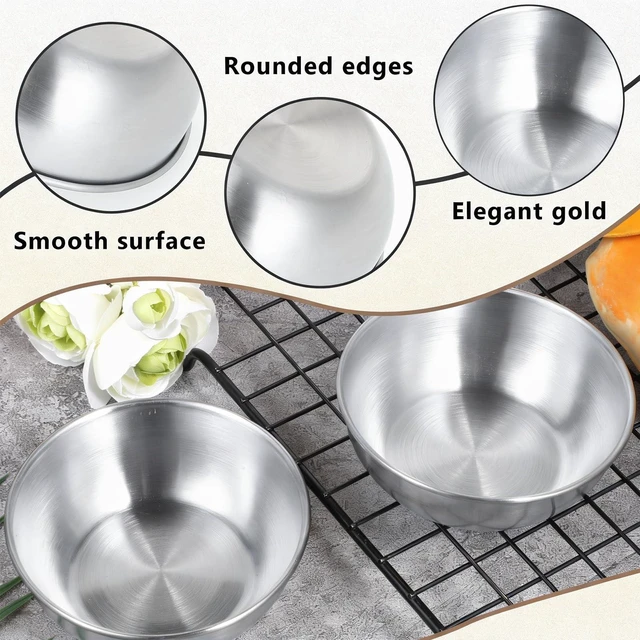 Alt view image 2 of 2 - 6 Pack Small Stainless Steel Bowl Mini Stainless Steel Bowls Sauce Dishes Metal Dipping Bowls for Side Dishes, Appetizer, Dips, Sushi, Snacks, Dishwasher Safe, Silver