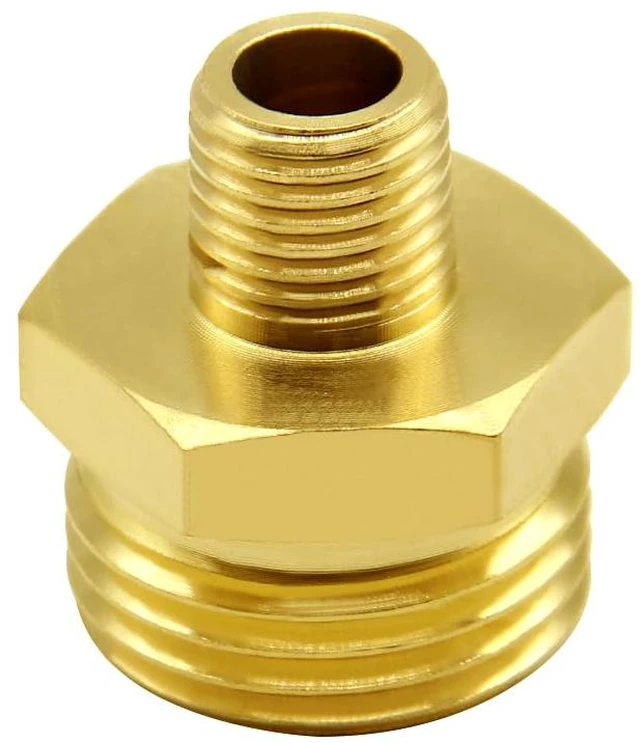 Alt view image 5 of 5 - 2PCS Garden Hose Adapter 1/4" NPT Male to 3/4" GHT Male Thread | Solid Brass, 1/4 Not Diameter, NPT to GHT Hose Connector