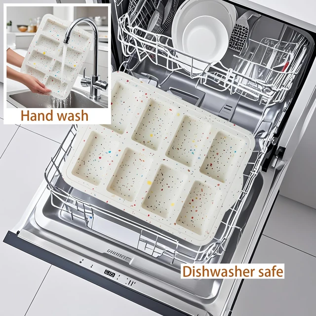 Alt view image 2 of 4 - Silicone Mini Loaf Pans, Nonstick silicone baking molds for baking small cakes, loaf, bread, 8 Cavity small Meatloaf Pans 2 packs