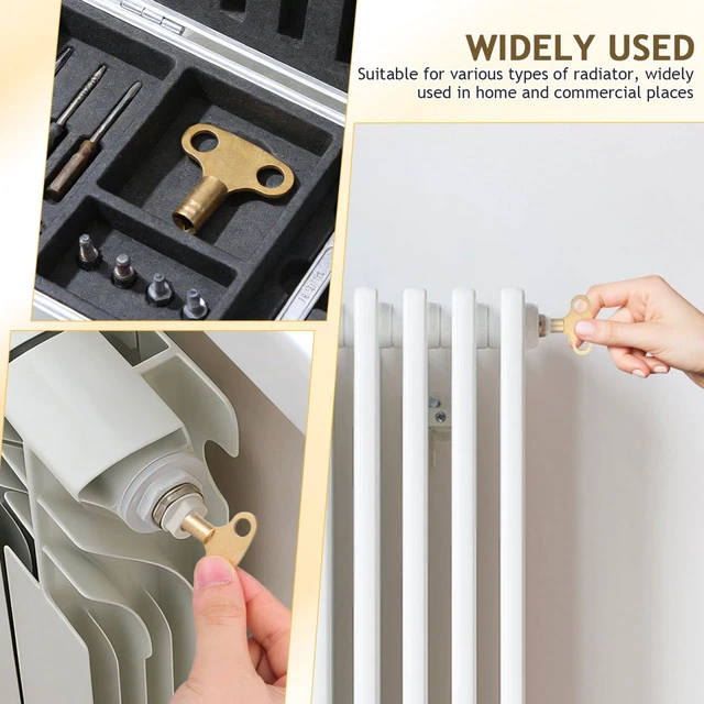 Alt view image 4 of 7 - Exhaust Valve Key Radiator Bleed Key for Central Heating Systems Lightweight Metal Valve Reseating Tool for Easy Air Release