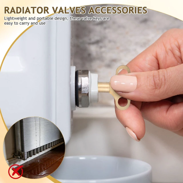 Alt view image 6 of 7 - Exhaust Valve Key Radiator Bleed Key for Central Heating Systems Lightweight Metal Valve Reseating Tool for Easy Air Release