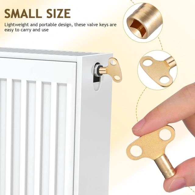 Alt view image 7 of 7 - Exhaust Valve Key Radiator Bleed Key for Central Heating Systems Lightweight Metal Valve Reseating Tool for Easy Air Release