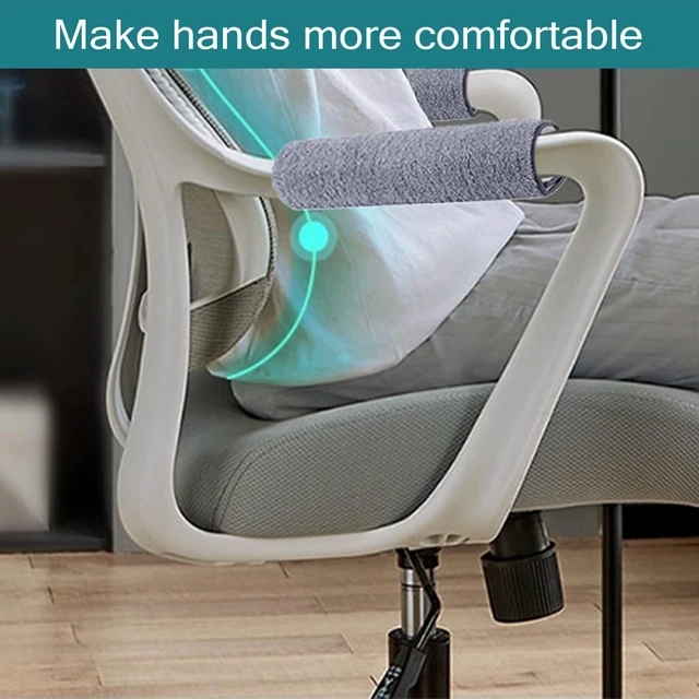 Alt view image 5 of 5 - Armrest Chairs Comfort Padding Pressure (2 Pcs SizeM) | Widened self-adhesive strips secure padding; wheelchair arm pads, wheelchair accessories, office chair arm covers, 2-Pcs