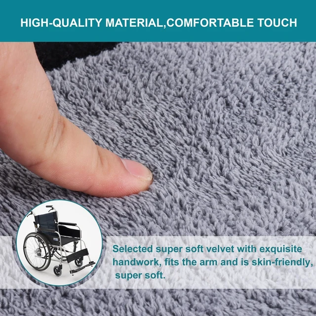 Alt view image 2 of 5 - Armrest Chairs Comfort Padding Pressure (2 Pcs SizeM) | Widened self-adhesive strips secure padding; wheelchair arm pads, wheelchair accessories, office chair arm covers, 2-Pcs