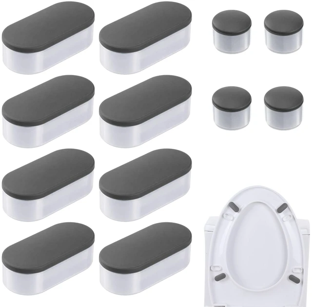 Main image of 12 Pcs Bidet Height-increasing Pads Toilet Seat Riser for Bidet Universal Self Adhesive Toilet Seats Buffer with 2 Heights Adjustment 2 Styles Toilets Seats Risers Spacers