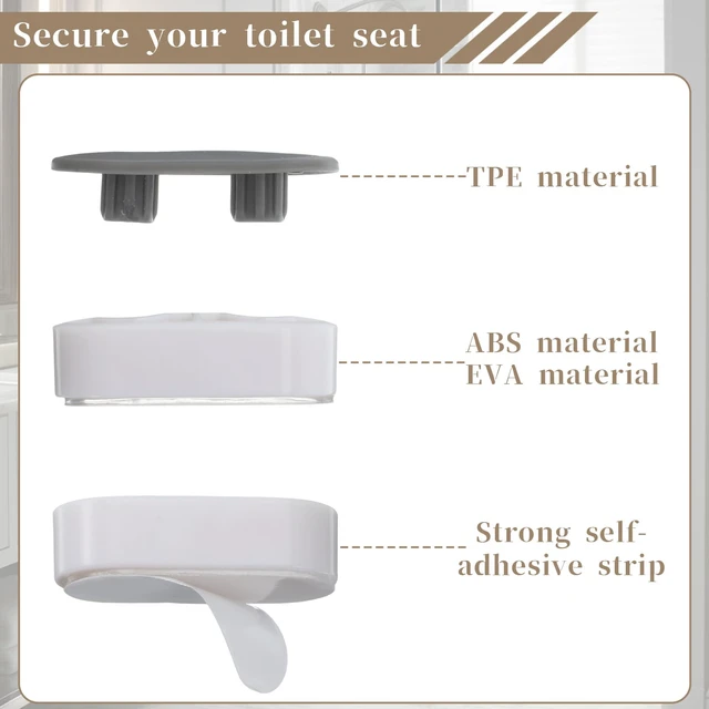 Alt view image 5 of 7 - 12 Pcs Bidet Height-increasing Pads Toilet Seat Riser for Bidet Universal Self Adhesive Toilet Seats Buffer with 2 Heights Adjustment 2 Styles Toilets Seats Risers Spacers