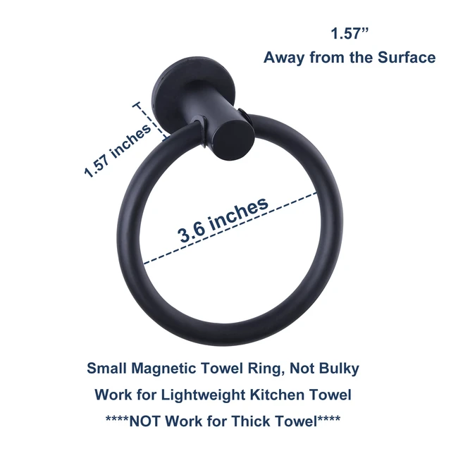 Alt view image 5 of 7 - Magnetic Towel Holder for Refrigerator Kitchen Towel Ring Hook | Magnetic Towel Ring Holds Hand Towels Securely On Compatible Metal Surfaces With Adjustable Design For Kitchen Appliances.