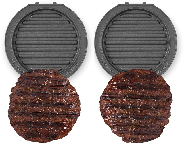 Main image of Mini System Removable Plate Set - Nonstick Replacement Plates for Fun-Shaped Waffle Breakfast - Waffle Maker Not Included - Two-Pack - Grill Plates, 4-Inch
