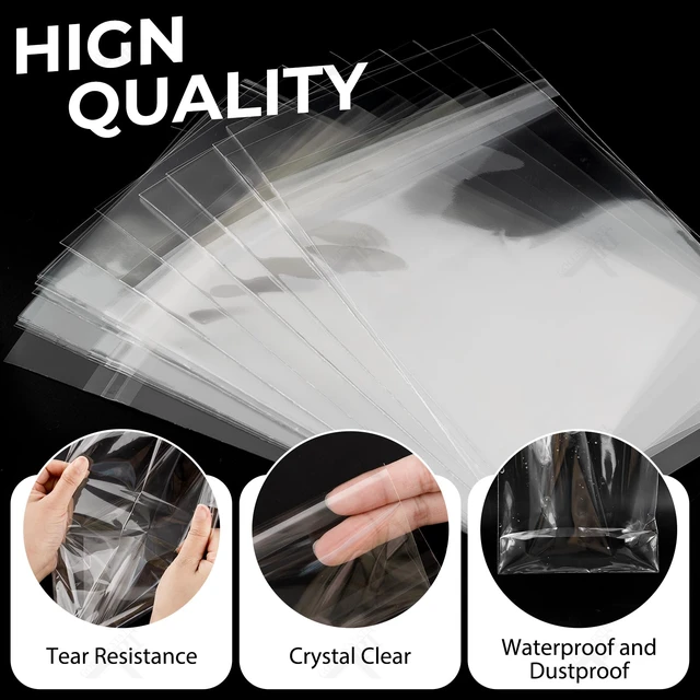 Alt view image 3 of 7 - Clear Storage Bags, 7 1/8 x10 1/8 Inches, 100 PCS | Resealable Clear Picture Sleeve, For 7x10 Art Prints, Pictures, Photos, Frame Mats