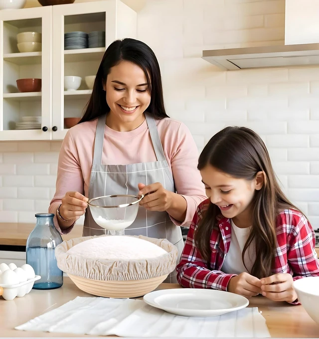 Alt view image 6 of 7 - 4 Pcs Sourdough Proofing Basket Liners, 10 Inch Reusable Basket Covers, Easy to Clean Proofing Baskets Liner for Bread, Dough Baking, Homemade Breads, Kitchen