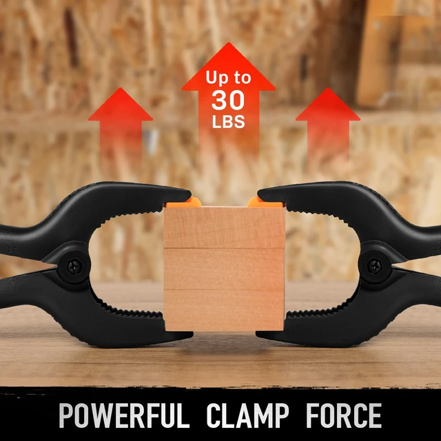 Alt view image 5 of 7 - 4.5 Inch Spring Clamps for Balloon Arch, 10 Pack Backdrop Clips Heavy Duty | Hand-Screw Clamp for Backdrop Stand with 2-3/8Inch Jaw Opening Craft Woodworking Photography Essentials