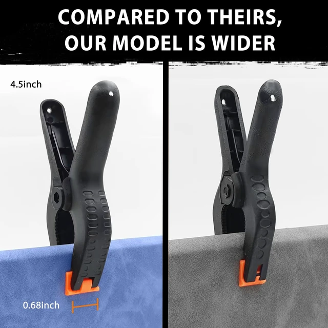 Alt view image 6 of 7 - 4.5 Inch Spring Clamps for Balloon Arch, 10 Pack Backdrop Clips Heavy Duty | Hand-Screw Clamp for Backdrop Stand with 2-3/8Inch Jaw Opening Craft Woodworking Photography Essentials