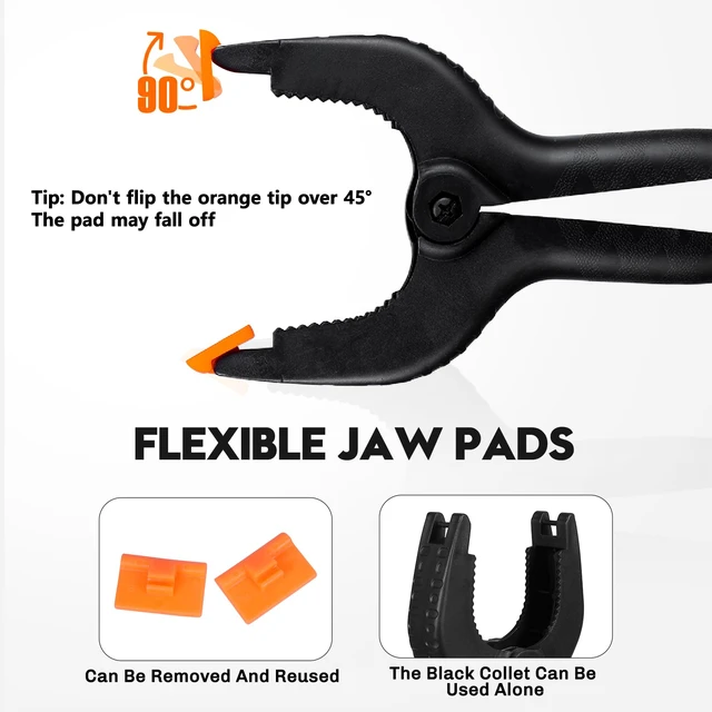 Alt view image 4 of 7 - 4.5 Inch Spring Clamps for Balloon Arch, 10 Pack Backdrop Clips Heavy Duty | Hand-Screw Clamp for Backdrop Stand with 2-3/8Inch Jaw Opening Craft Woodworking Photography Essentials