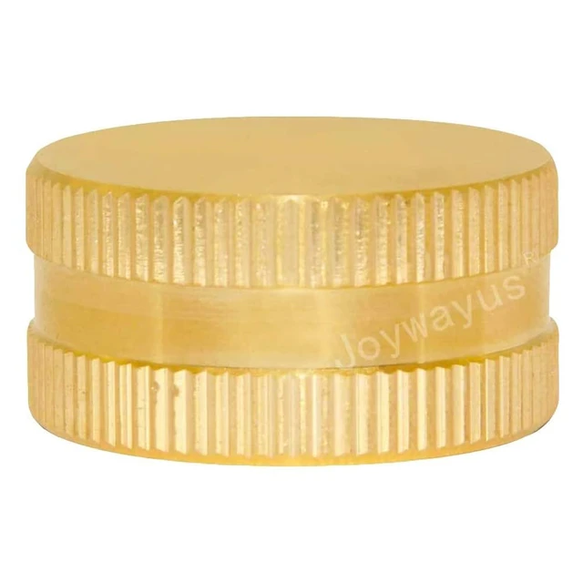 Alt view image 6 of 6 - 4 Pack Brass 3/4"GHT Garden Hose Plugs Caps Kit | 2PCS 3/4" GHT Male Plug + 2PCS 3/4" GHT Female Cap, Water Hose Fittings with Washers