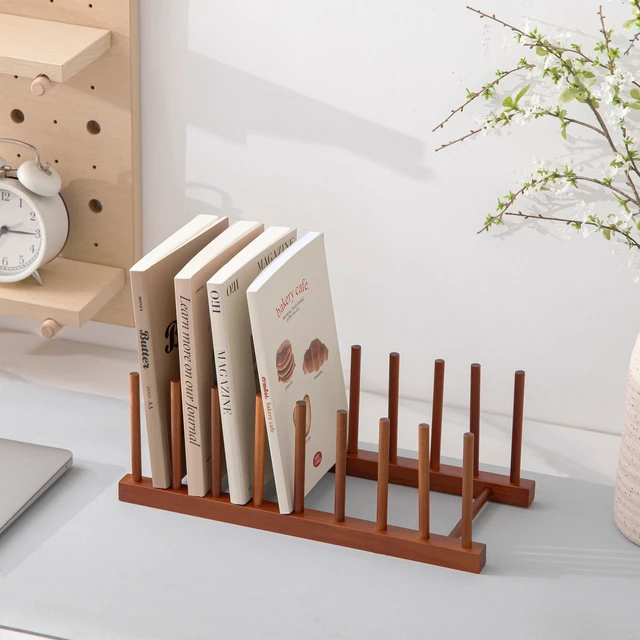Alt view image 4 of 6 - Teak Dish Plate Bowl Cup Book Pot Lid Cutting Board Drying Rack Stand Drainer Storage Holder Organizer Kitchen CabinetKeep Dry