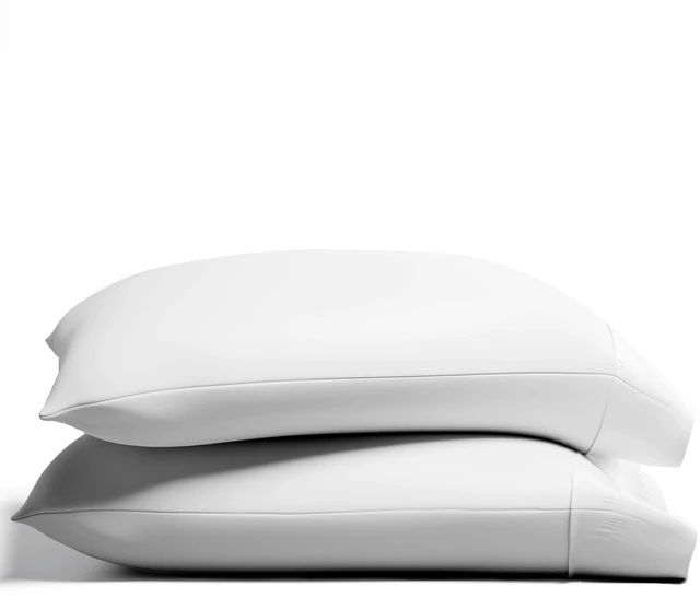 Main image of 100% Organic Cotton Pillow Cases King Size Set of 2 - White Organic Cotton Percale Weave Pillowcases King Size, Soft, Cooling, Crisp & Breathable Percale Pillow Covers for Sleeping