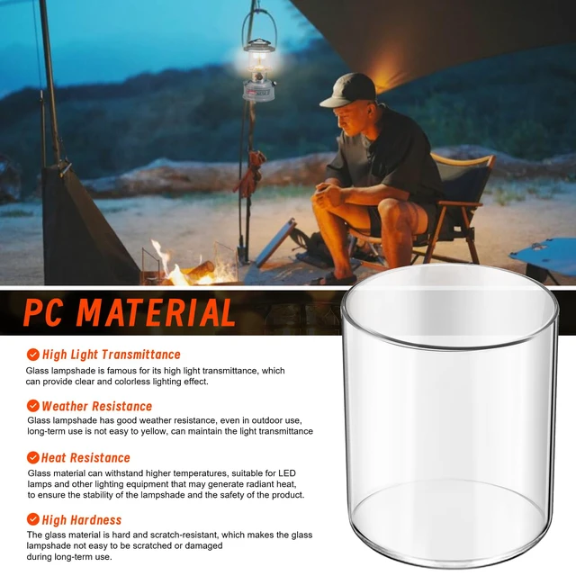 Alt view image 4 of 6 - Glass Globe Fueled Lanterns Replacement for Coleman Propane Lantern 288/290 | Globe for Coleman Camping Lantern Compatible with Coleman Model 288/290, NOT Including Propane Lantern Mantles