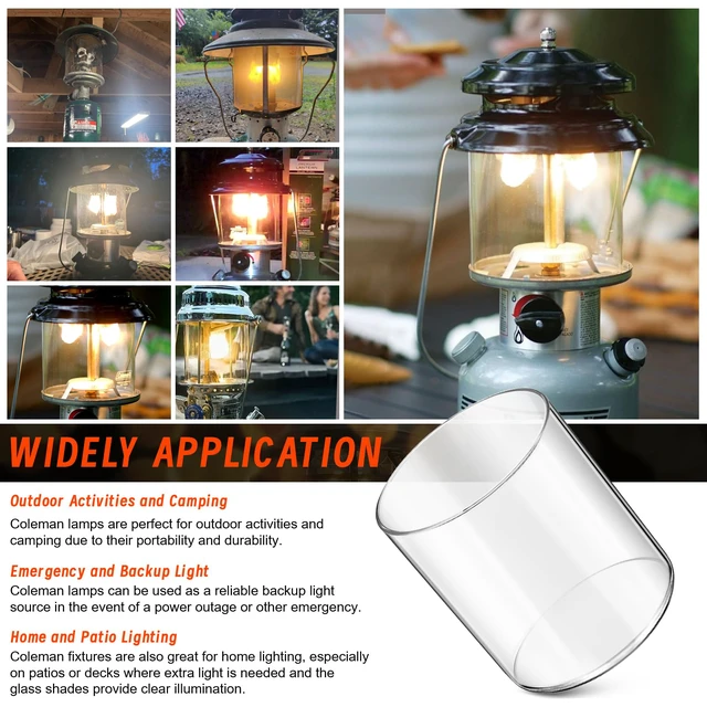 Alt view image 6 of 6 - Glass Globe Fueled Lanterns Replacement for Coleman Propane Lantern 288/290 | Globe for Coleman Camping Lantern Compatible with Coleman Model 288/290, NOT Including Propane Lantern Mantles