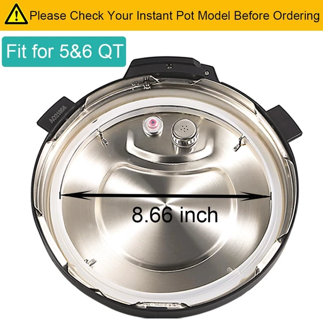 Alt view image 3 of 5 - 2-Pack Sealing Ring for Instant Pot 6 Quart, Food-grade Silicone Replacement Parts for Instant Pot 6 Qt, BPA-Free Accessories for Instant Pot, Lid Gasket Seal Sealing Ring for Instantpot 5&6 Qt, Clear