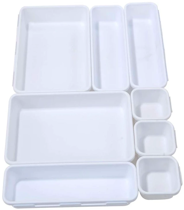 Alt view image 4 of 6 - Interlocking Desk Drawer Organizer Separators for Kitchen, Bathroom, Makeup, Office (Set of 10)
