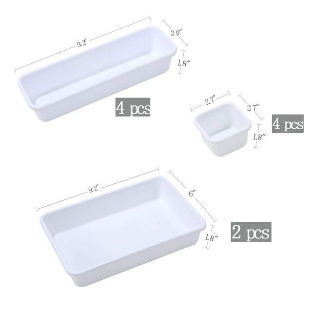 Alt view image 2 of 6 - Interlocking Desk Drawer Organizer Separators for Kitchen, Bathroom, Makeup, Office (Set of 10)