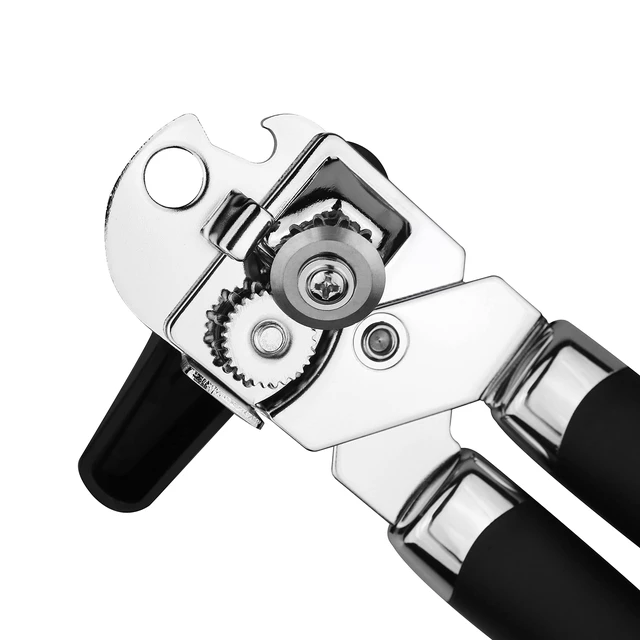 Alt view image 2 of 5 - Can Opener, 3-in-1 Multifunctional Tin & Can Opener, Manual Kitchen Tool, Professional Ergonomic Heavy Duty Safety Manual Can Opener for Seniors With Arthritis At Hand