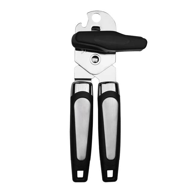 Alt view image 3 of 5 - Can Opener, 3-in-1 Multifunctional Tin & Can Opener, Manual Kitchen Tool, Professional Ergonomic Heavy Duty Safety Manual Can Opener for Seniors With Arthritis At Hand