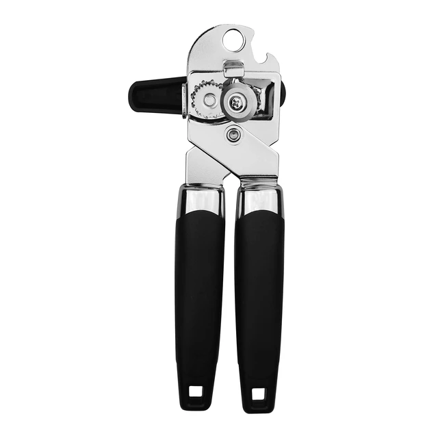 Alt view image 4 of 5 - Can Opener, 3-in-1 Multifunctional Tin & Can Opener, Manual Kitchen Tool, Professional Ergonomic Heavy Duty Safety Manual Can Opener for Seniors With Arthritis At Hand