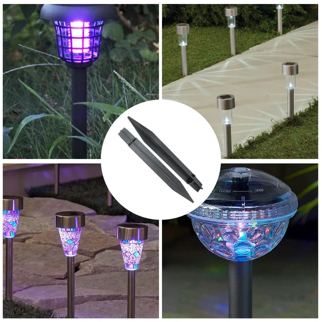 Alt view image 7 of 7 - 8PCS Torch Stake 8.26 Inch Pathway Light Stake Plastic Path Light Replacement ABS Plastic Stake Solar Stake for Garden, Pathway Lamps(Head Mounting Dia 0.82 Inch)