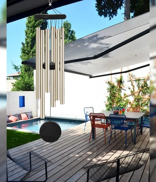 Alt view image 4 of 7 - Memorial Wind Chimes Outdoor with 6 Aluminum Alloy Tubes and Hook, Wind Chimes for Home Decor Garden Patio Outdoor