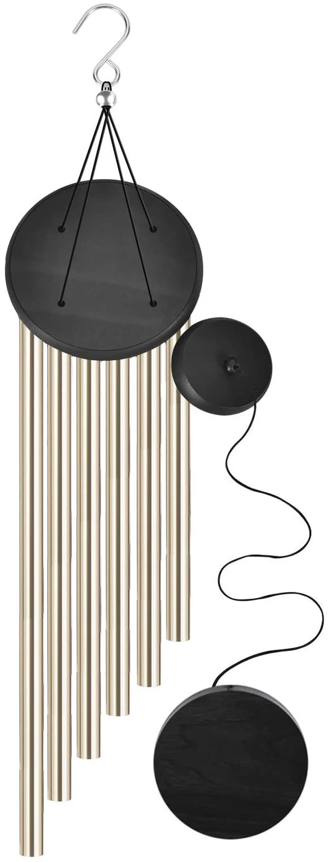 Alt view image 2 of 7 - Memorial Wind Chimes Outdoor with 6 Aluminum Alloy Tubes and Hook, Wind Chimes for Home Decor Garden Patio Outdoor