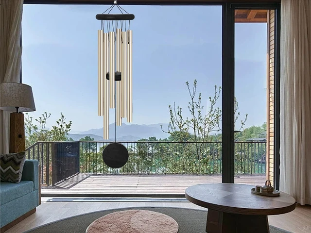 Alt view image 6 of 7 - Memorial Wind Chimes Outdoor with 6 Aluminum Alloy Tubes and Hook, Wind Chimes for Home Decor Garden Patio Outdoor