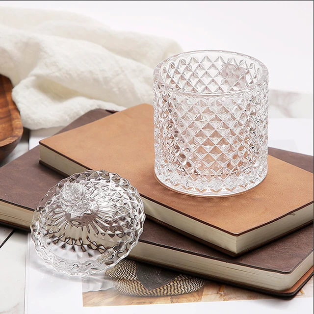 Alt view image 4 of 7 - Q tips holder,Q tip holders,Glass bathroom jar,Glass qtip holders,Q-tip,containers,crystal,cute,for with lid,small,Apothecary jars with lids,candy,dispenser,ball