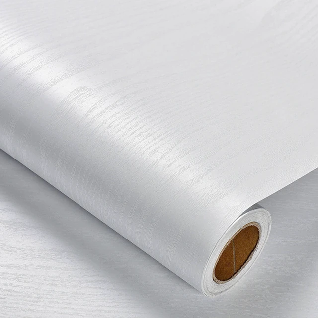 Main image of Peel and Stick Wallpaper Wood Contact Paper Wood Wallpaper White Wood Grain Contact Paper Thicken Textured for Cabinets and Drawers Countertops Waterproof Self Adhesive Vinyl 17.5" x 78.7"