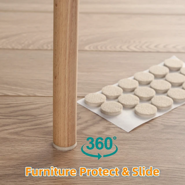 Alt view image 3 of 3 - Felt Furniture Pads for Hardwood Floors - Self Adhesive Chair Felt Pads, Floor Protector for Furniture Feet, Furniture Sliders Moving Your Furniture Smoothly - Anti Scratch 96 Pcs 3/4" Round