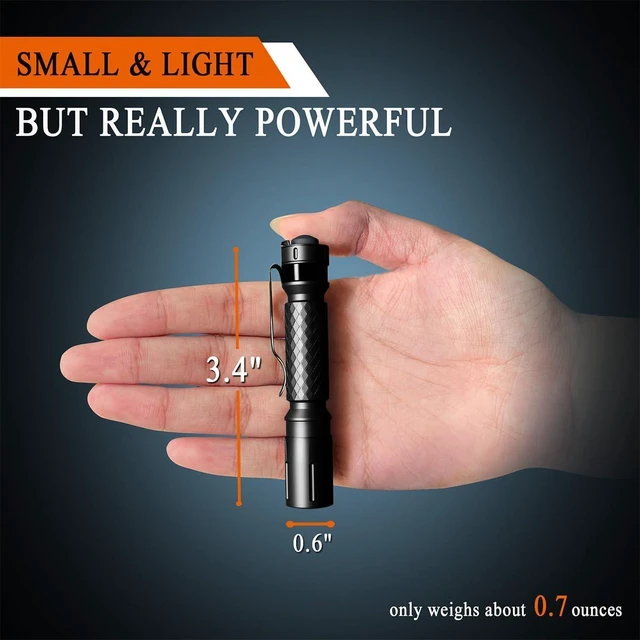 Alt view image 2 of 6 - 2-Pack Mini LED Penlight, Small Pocket Flashlight with Clip, AAA | 3 Modes Compact Tactical Torch for Emergency & Inspection. Reversible Clip Fits Cap & Pocket. Portable Slim EDC Light.
