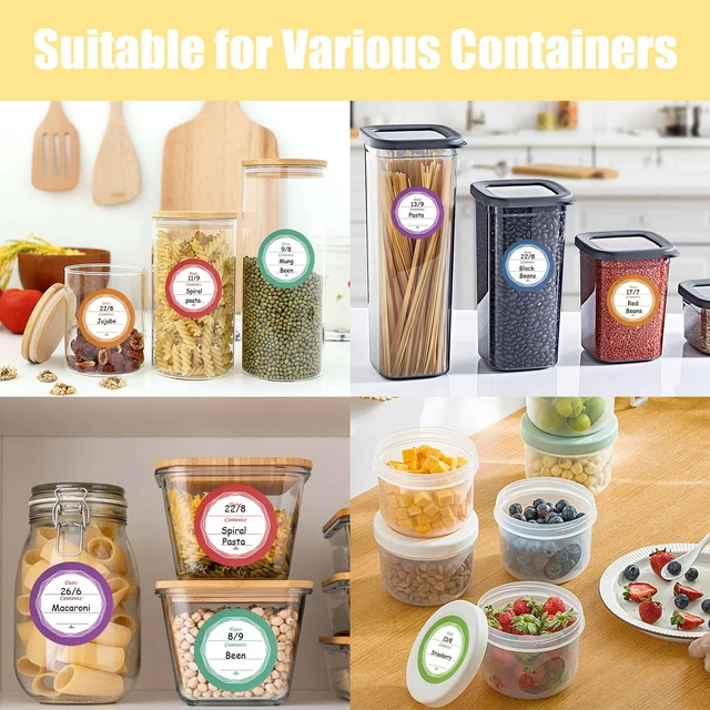 Alt view image 7 of 7 - Mason Jars Labels, Canning Label, Jar Stickers, Removable, 108 PCS | Waterproof & Oil-Proof, for Jam Jars,Jelly, Juice, and Spice Jar Labels, Adhesive Sticks to Glass, Metal, and Plastic Lids