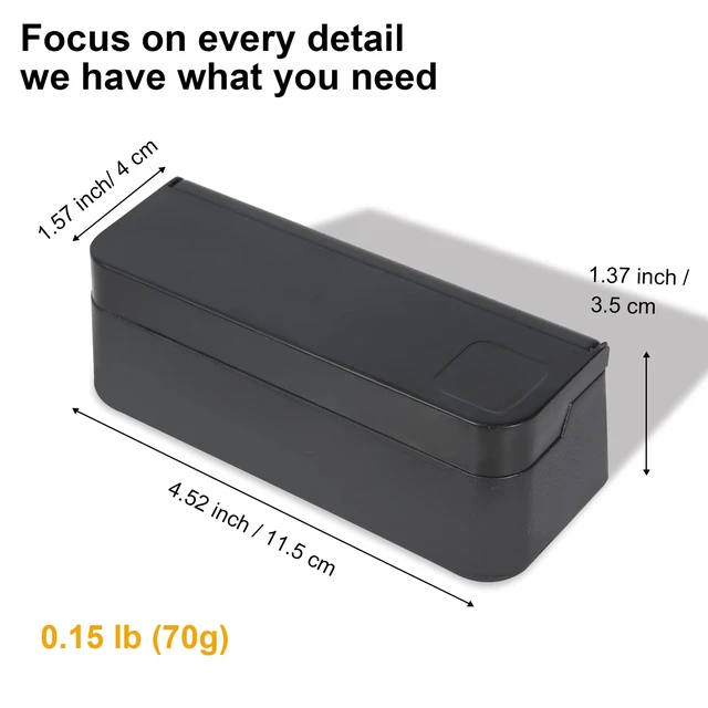 Alt view image 4 of 5 - Coin Holder for Car Change Organizer Storage Money Dispenser Trucks Accessories Box, Mini Organize Coins Case Box Classic Black Premium Plastic Container Quality (Quarter, Dimes) Sorter Lid Car