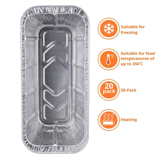 Alt view image 7 of 7 - Grease Cup Liners for Blackstone Griddles, Rear Tray, 20 Pack | Disposable aluminum foil drip pan liners for 17, 22, 28 and 36 in Blackstone rear grease trays.