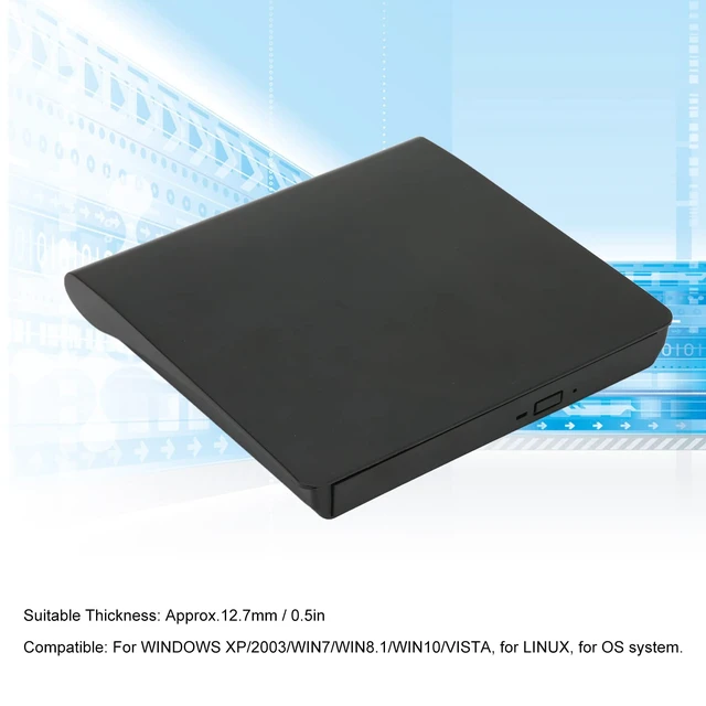 Alt view image 2 of 7 - External DVD Drive Enclosure,Slim High Speed USB3.0 SATA External 12.7mm DVD Drive Enclosure Optical Disc Enclosure Without Optical Drive for Laptop Desktop
