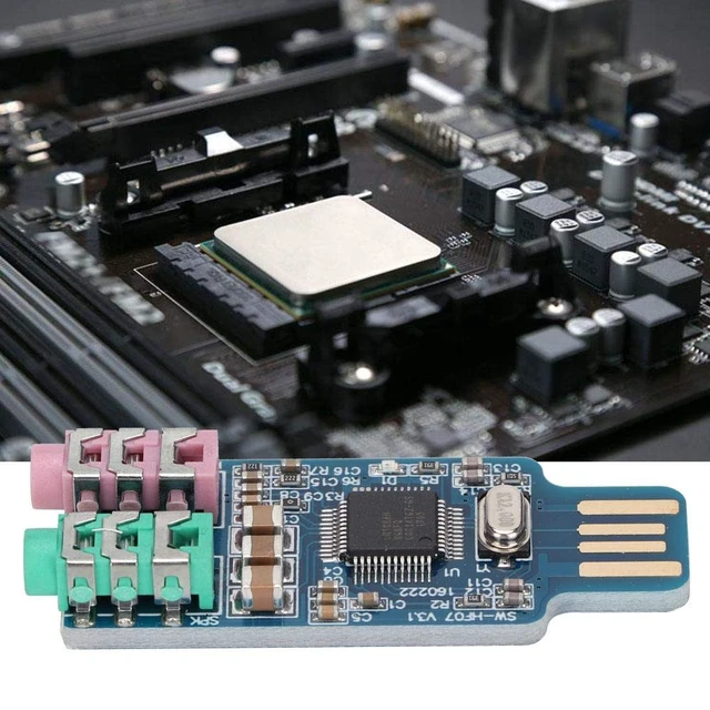 Alt view image 7 of 7 - YWBL-WH External USB Audio Card Driver USB Sound Card External Audio CM108 for Computer Laptop 2000,WINXP,
