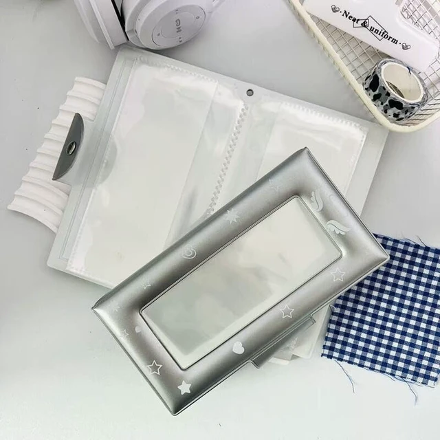 Alt view image 4 of 5 - Photobooth Album Book Cute Photo Booth Album Kpop 2x6 Photo Strips Holder for Party Wedding Event, 40 Pockets (Angel Silver)