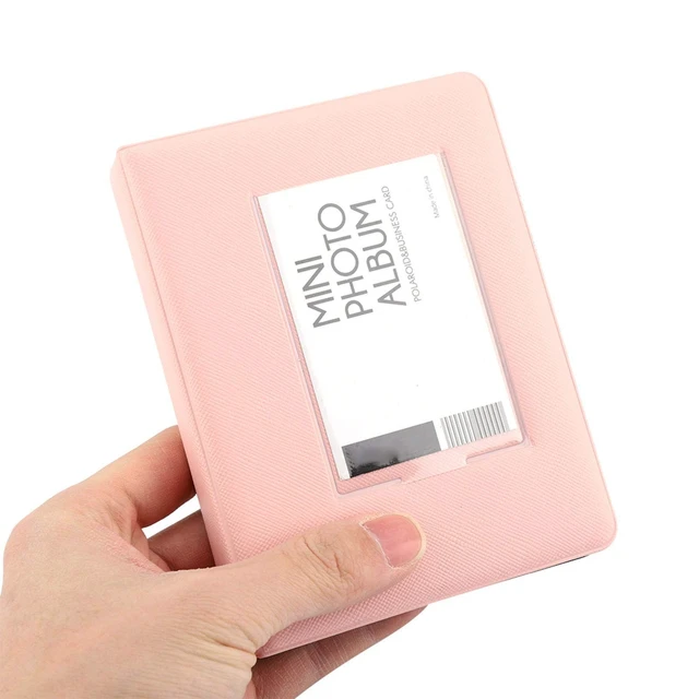 Alt view image 2 of 7 - Mini Photo Album Book, 64 Capacity PVC Blue | 15x11.5cm Compact Size, Double Sided Clear Pockets, Fits 2x3 Prints, Travel Wedding Gift