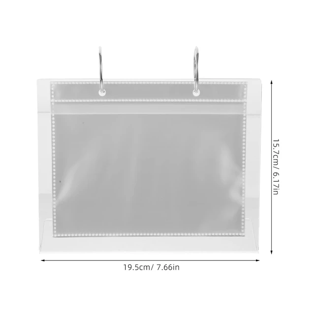 Alt view image 2 of 7 - 6x7inch Photo Albums Desktop Photo Album Collection Acrylic Tabletop Flip Picture Album Photo Frame Photo Display For Home Office Baby Shower Wedding 6inch 34 Pieces Photo Album