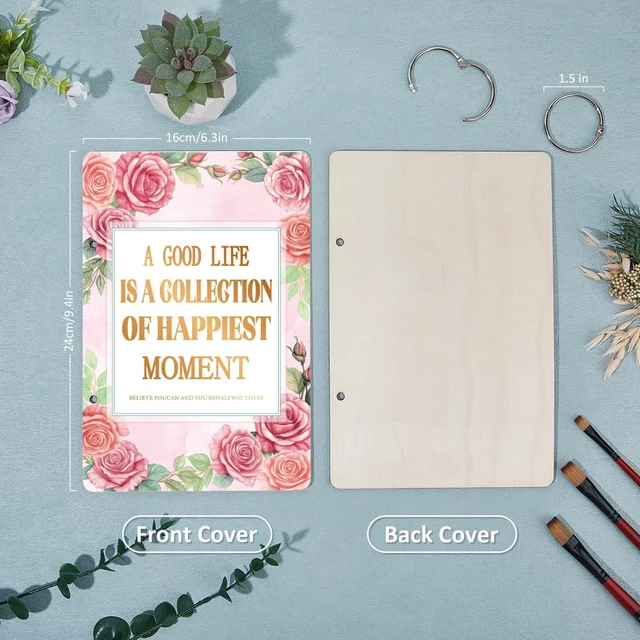 Alt view image 3 of 7 - Gift Card Organizer Greeting Card Book Post Cards Album Flowers | Christmas Holiday Wedding Cards Keepsake Books, Memory Storage Photo Holder Planner Journal, Present for Wife Girlfriend Mom