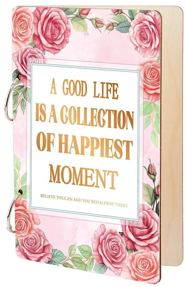 Main image of Gift Card Organizer Greeting Card Book Post Cards Album Flowers | Christmas Holiday Wedding Cards Keepsake Books, Memory Storage Photo Holder Planner Journal, Present for Wife Girlfriend Mom