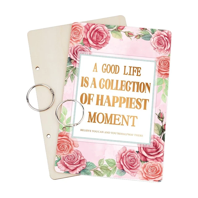 Alt view image 2 of 7 - Gift Card Organizer Greeting Card Book Post Cards Album Flowers | Christmas Holiday Wedding Cards Keepsake Books, Memory Storage Photo Holder Planner Journal, Present for Wife Girlfriend Mom