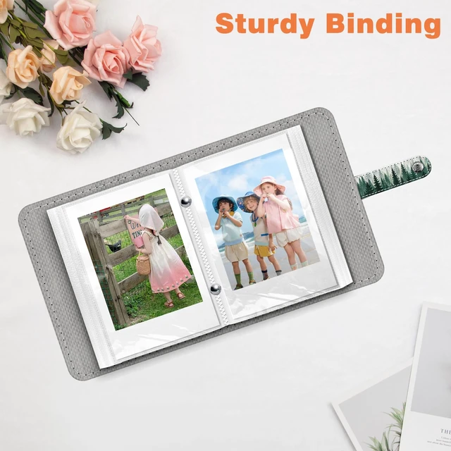 Alt view image 5 of 7 - Mini Photos Album Book for 2x3 Inch Films - 52 Pockets Small Albums | For Fujifilm Instax Mini, Polaroid Hi-Print Pictures, Portable Kpop Photocard Holder, Travel Memory Book, Forest