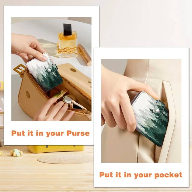 Alt view image 6 of 7 - Mini Photos Album Book for 2x3 Inch Films - 52 Pockets Small Albums | For Fujifilm Instax Mini, Polaroid Hi-Print Pictures, Portable Kpop Photocard Holder, Travel Memory Book, Forest